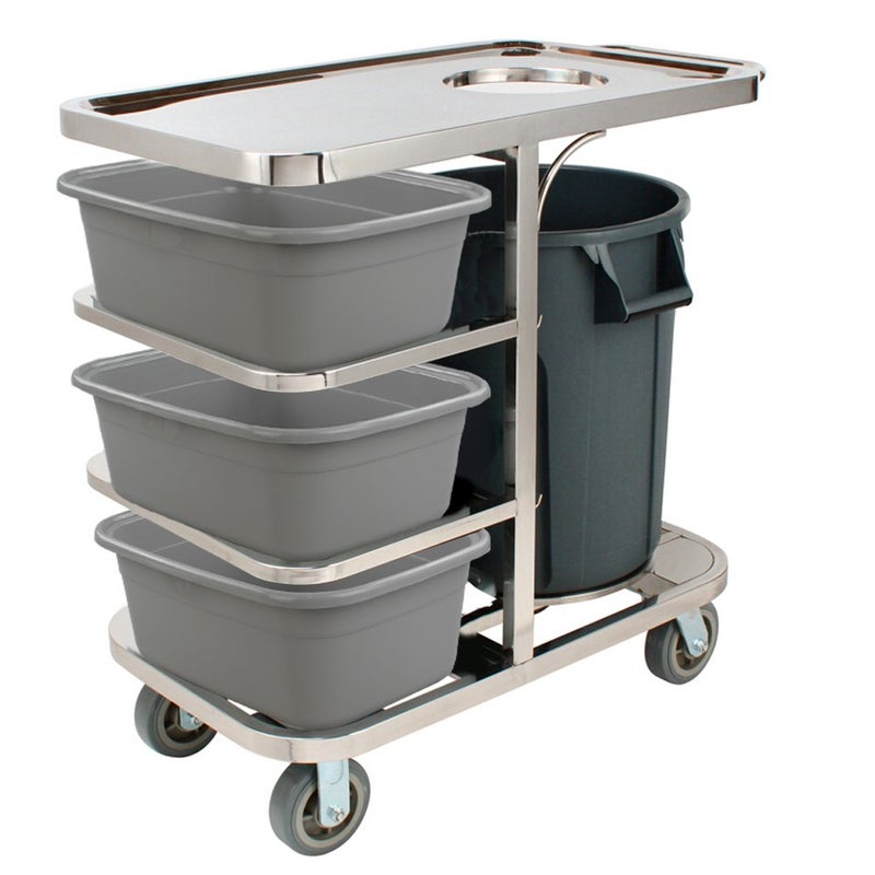 Begale 16 Quart Rectangular Plastic Wash Basins, 4-Pack Dish Pan, Gray - Image 5